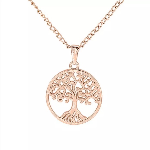 14k rose gold TREE OF LIFE necklace - Picture 4 of 8